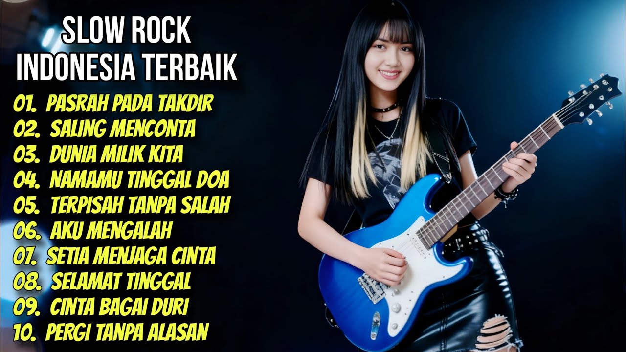 SLOW ROCK INDONESIA TERBAIK 🎸💔 LAGU GALAU PASRAH PADA TAKDIR 