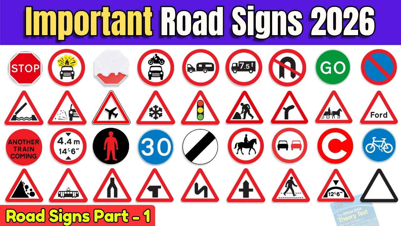 UK Road Signs Explained - Pass Your Driving Theory Test 2026 First Time