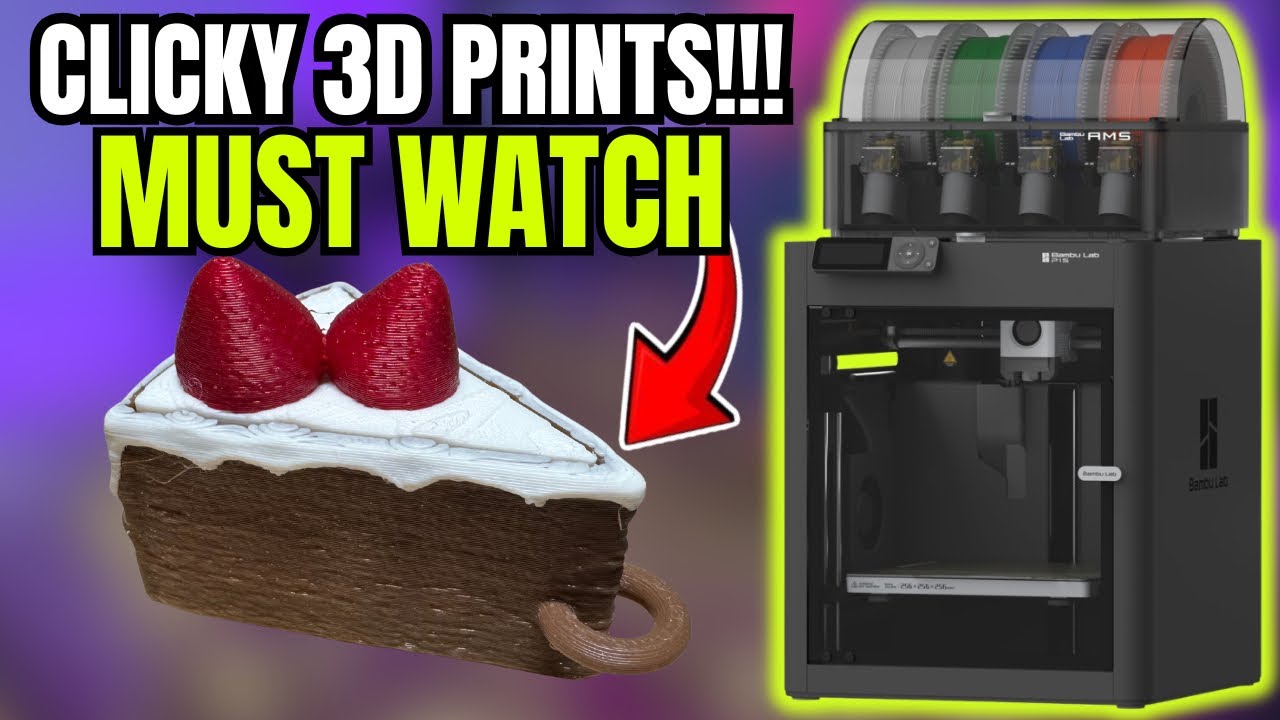 3D-печать &laquo;антистрессового кликера&raquo; на 3D-принтере Bambu Lab P1S.