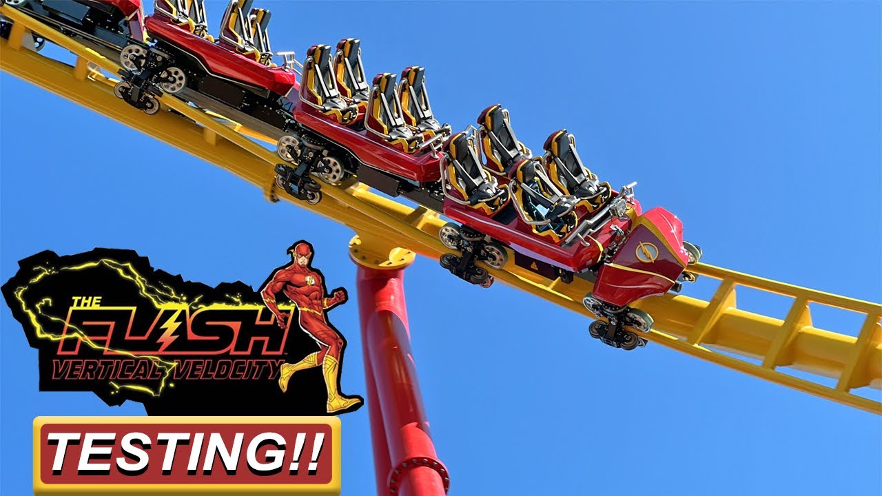 THE FLASH: Vertical Velocity TESTING FOOTAGE (4K OFF Ride)- Six Flags Great Adventure, Jackson, NJ