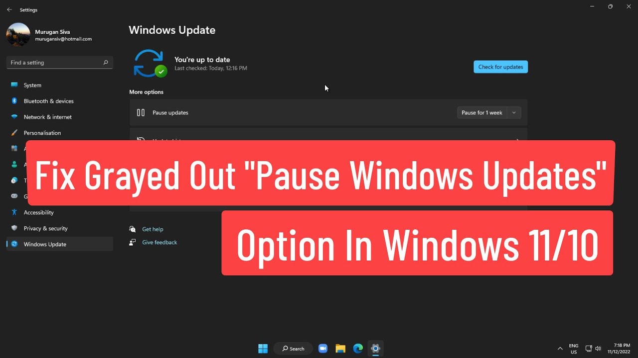 Fix Grayed Out 