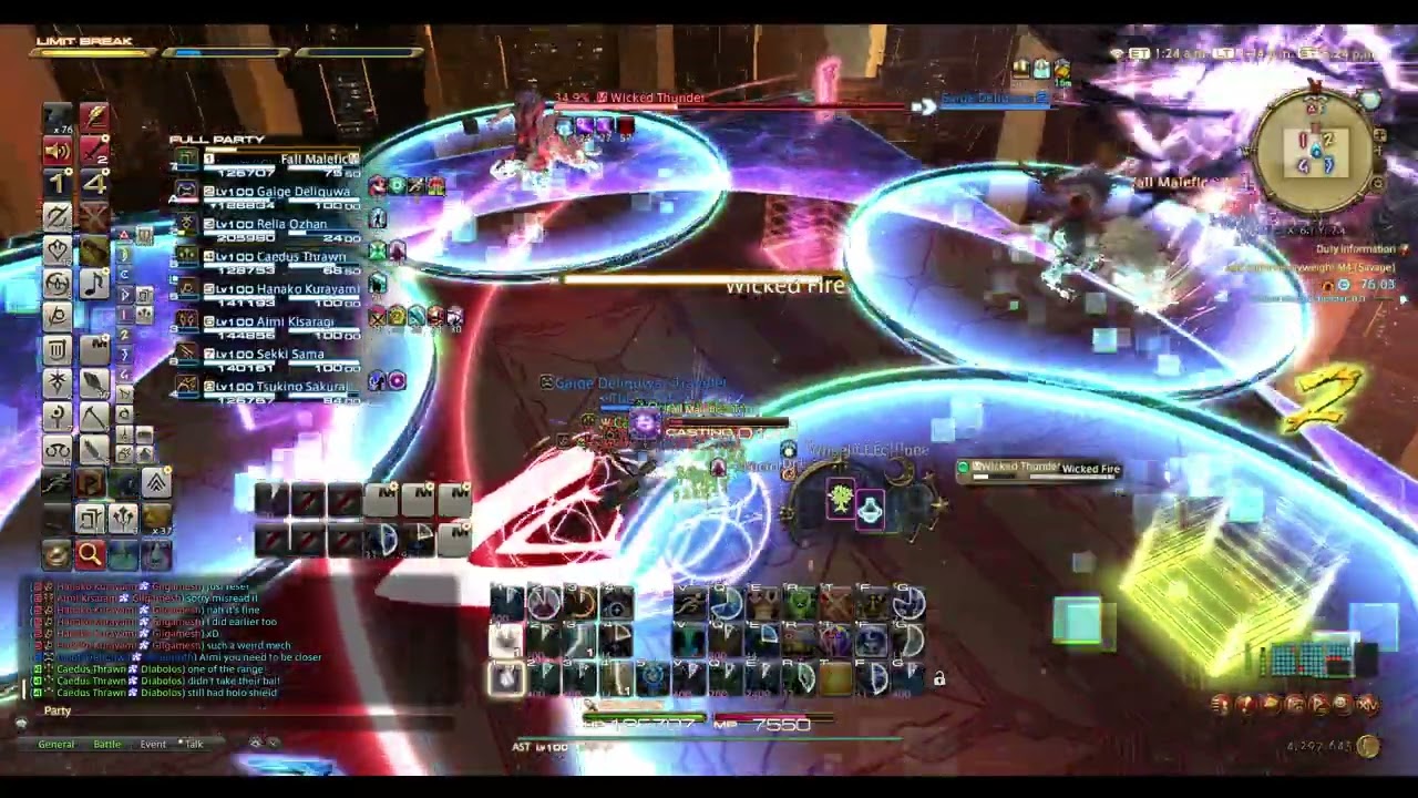 FFXIV R4S (M4S) AST POV [Aether PF strats, uptime sunrise]