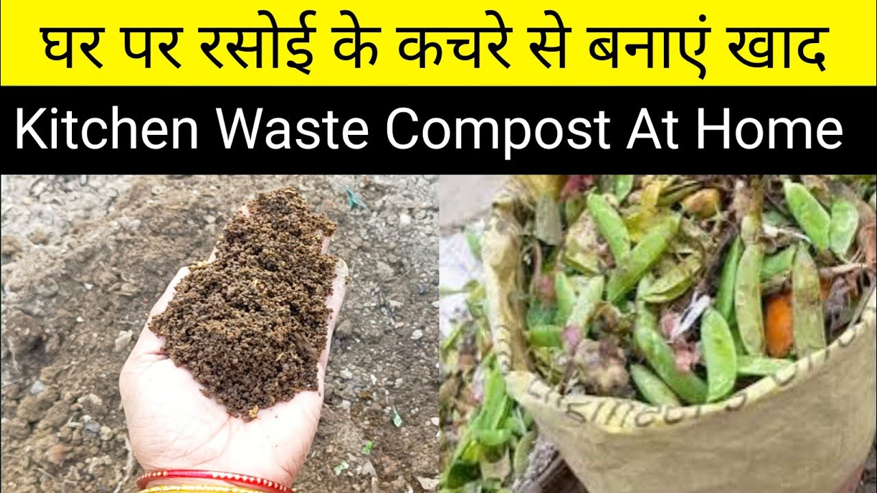किचन के कचरे से आसानी से बनाएं अपने पौधों के लिए ताकतवर खाद//kitchen waste se khad kase bnaye