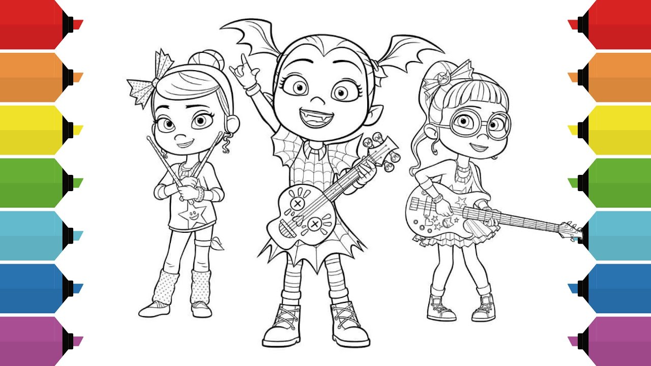 Vampirina and Her Friends Coloring Pages | Vampirina, Poppy & Bridget
