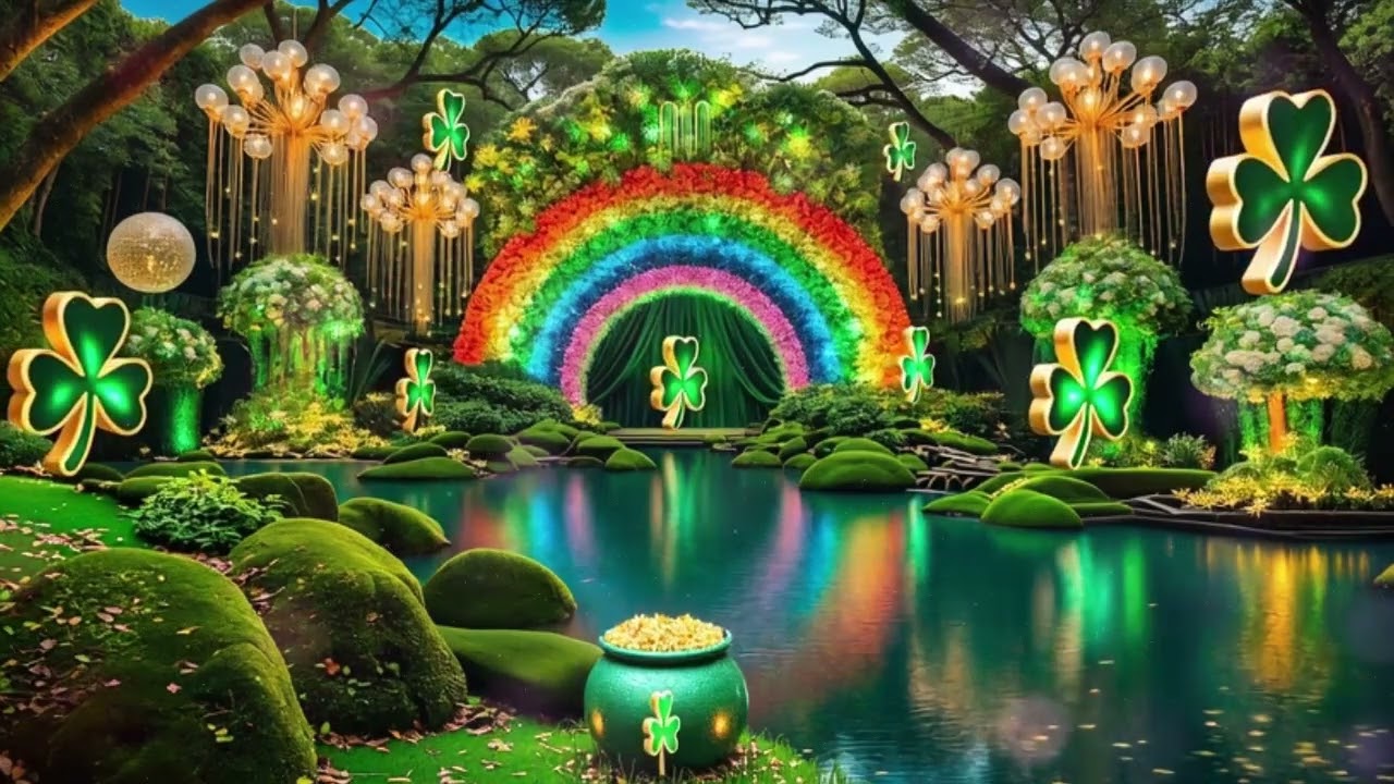 Soft Lofi Instrumental Background Music to Study, Work or Relax 🍀 St. Patrick’s Day Rainbow Paradise