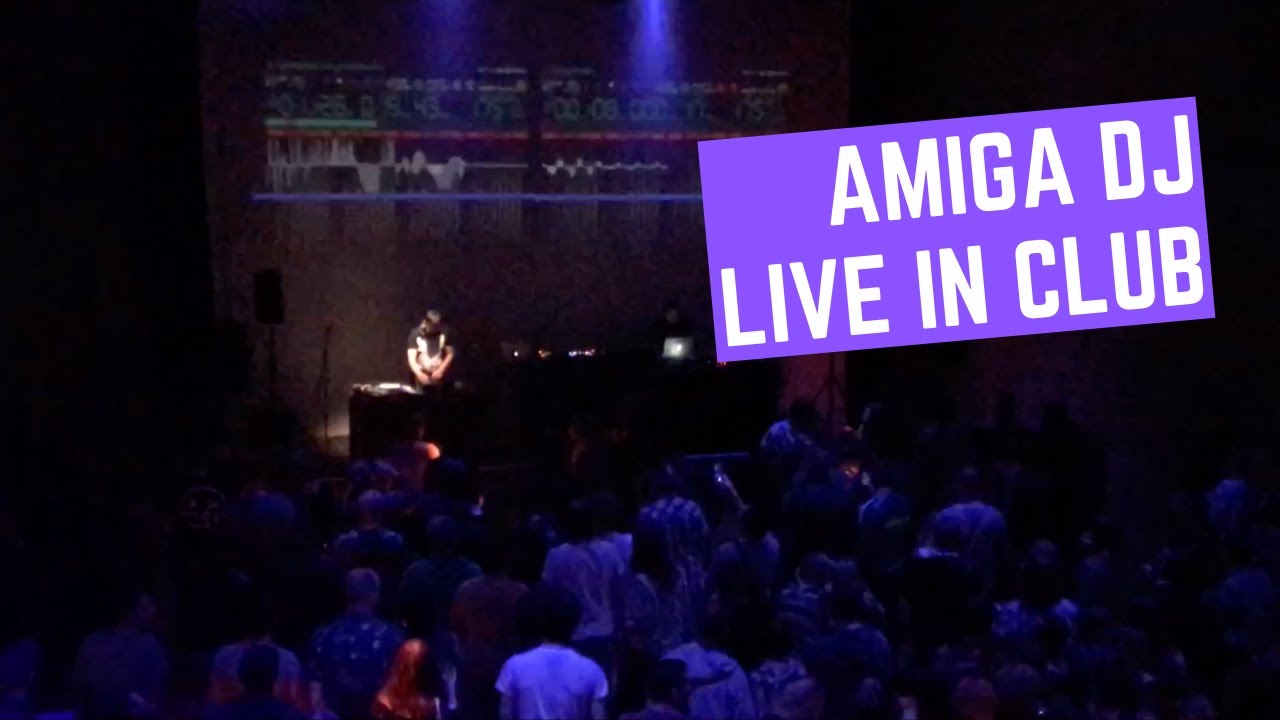 Dj with Commodore Amiga in nightclub - Dj FORMULA - PT1210