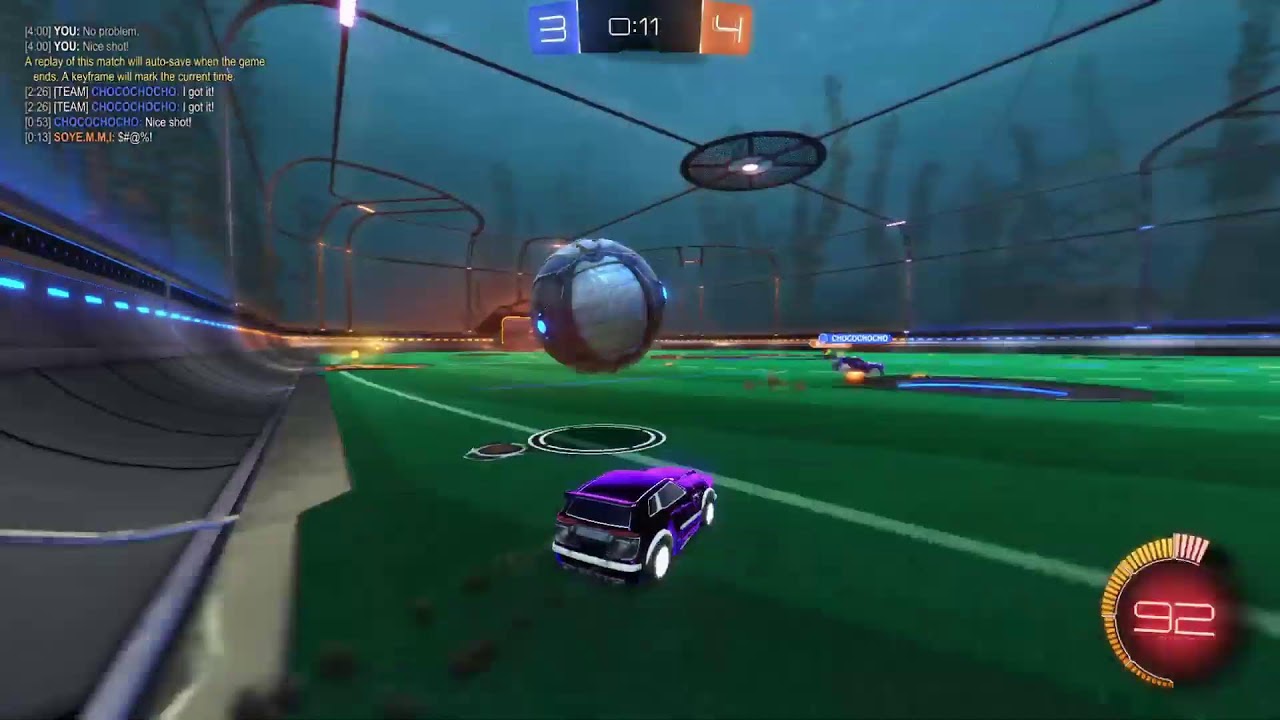 PLAYING  ROCKET LEAGUE
