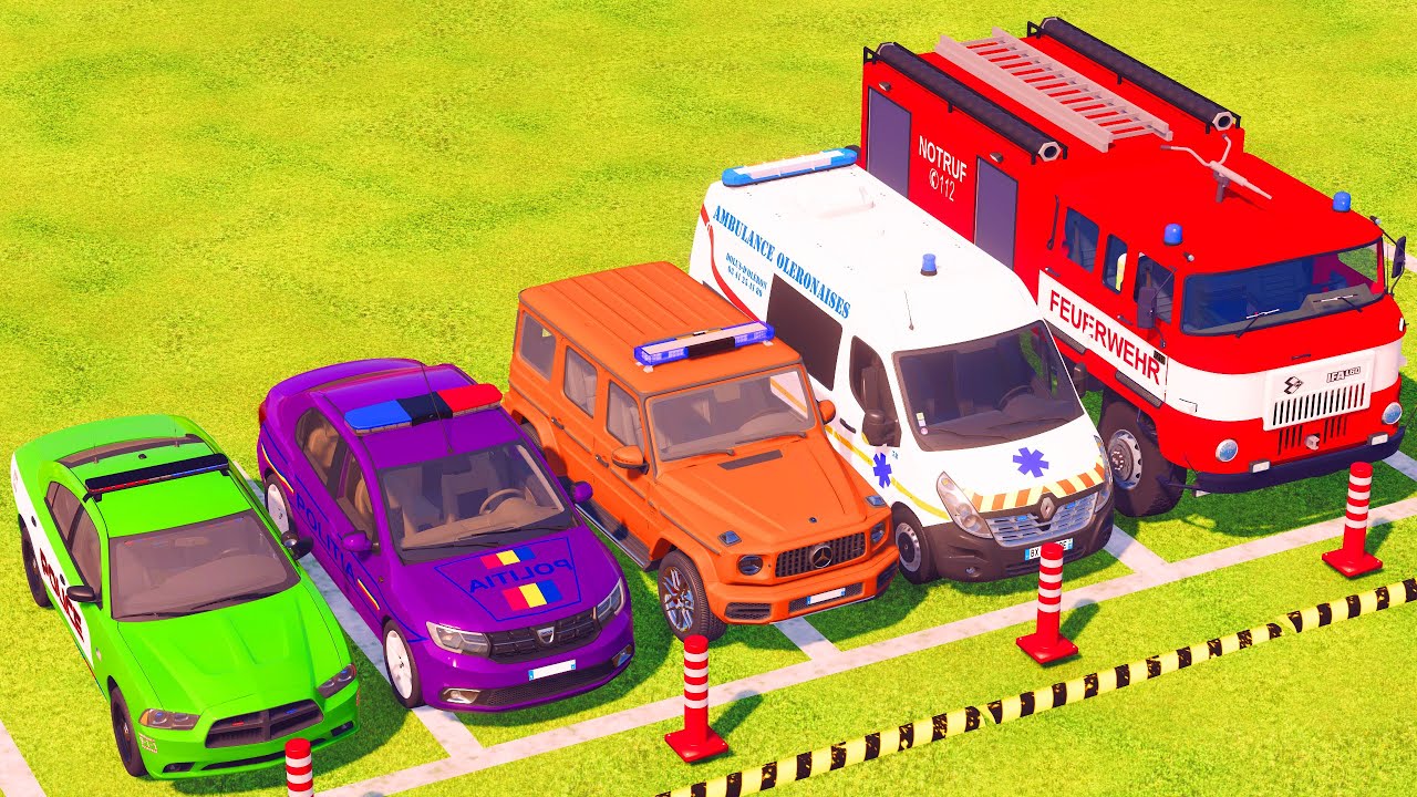 Mega Transport! Police and Ambulance Fleet Relocated with MAN Truck | FS22