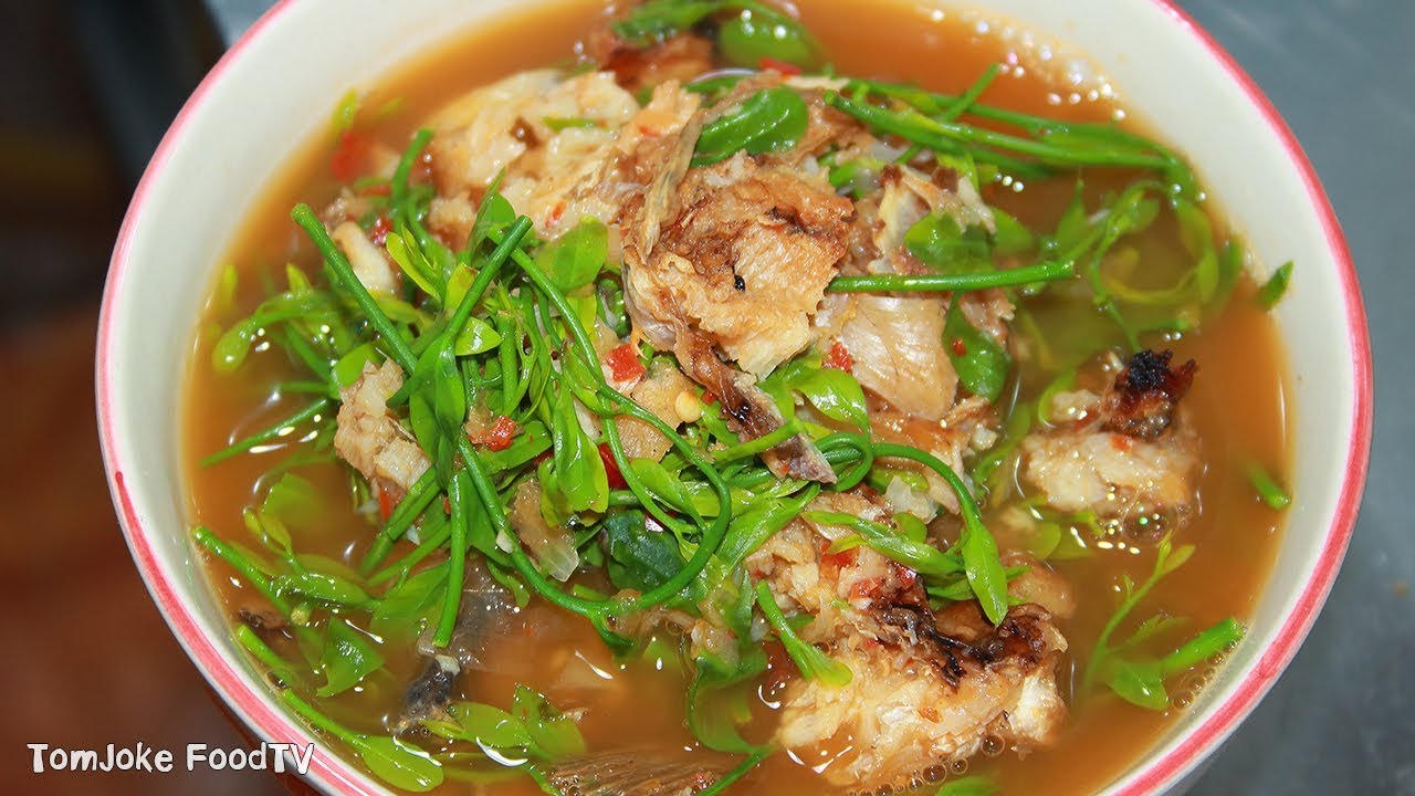แกงผักหวานใส่ปลาย่าง อร่อยเด็ดแถมทำง่ายๆ Melientha With Grilled Fish