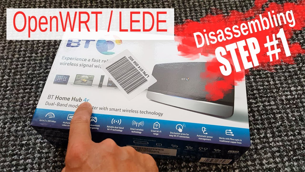 🛠 #1 Disassembling HH5A BT HomeHub 5.0 Type A, Home Hub ADSL-router OpenWRT/LEDE