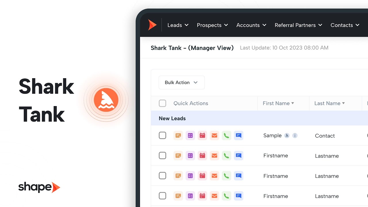 Shark Tank in Shape Software