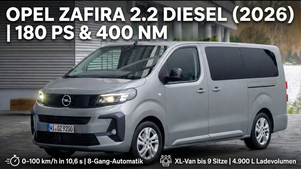 2026 Opel Zafira 2.2 Turbodiesel | Neuer Antrieb im Technikcheck