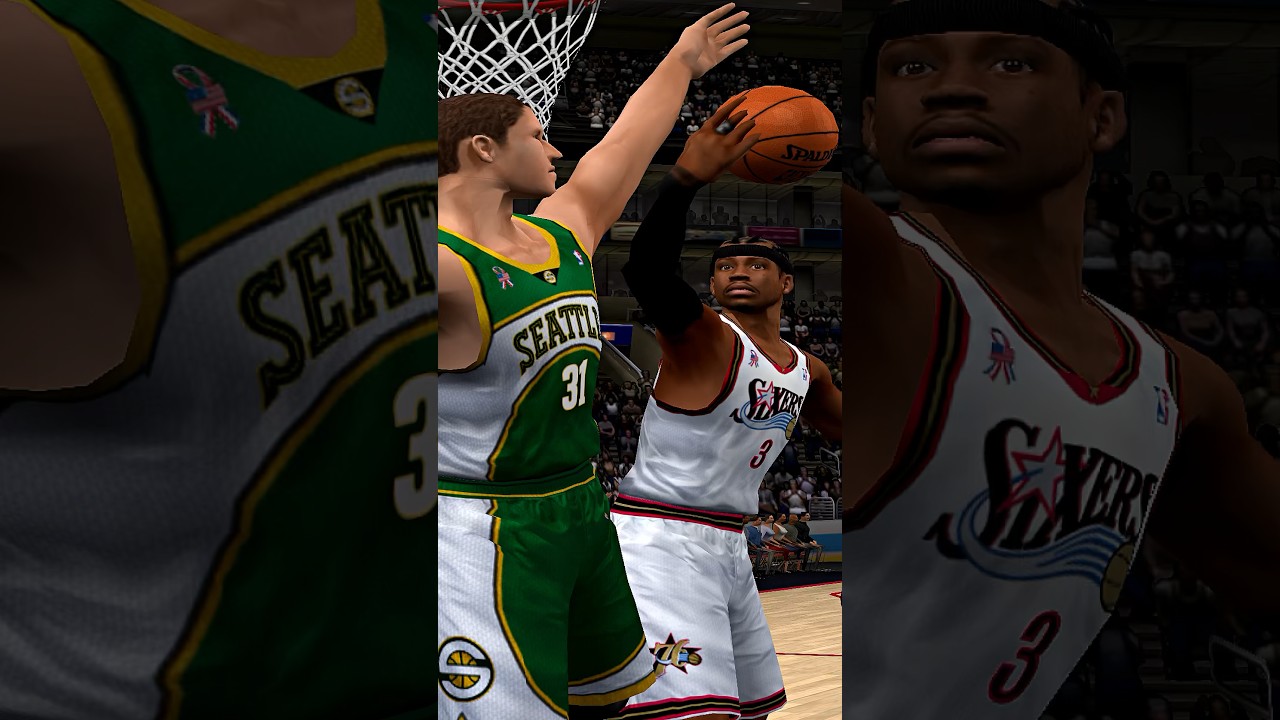 НБА 2K3 PS2 | Аллен Айверсон против SuperSonics | PCSX2 #nba2k3