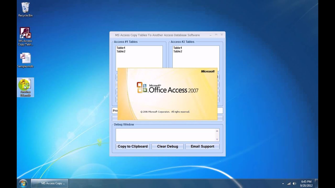 How To Use MS Access Copy Tables To Another Access Database Software