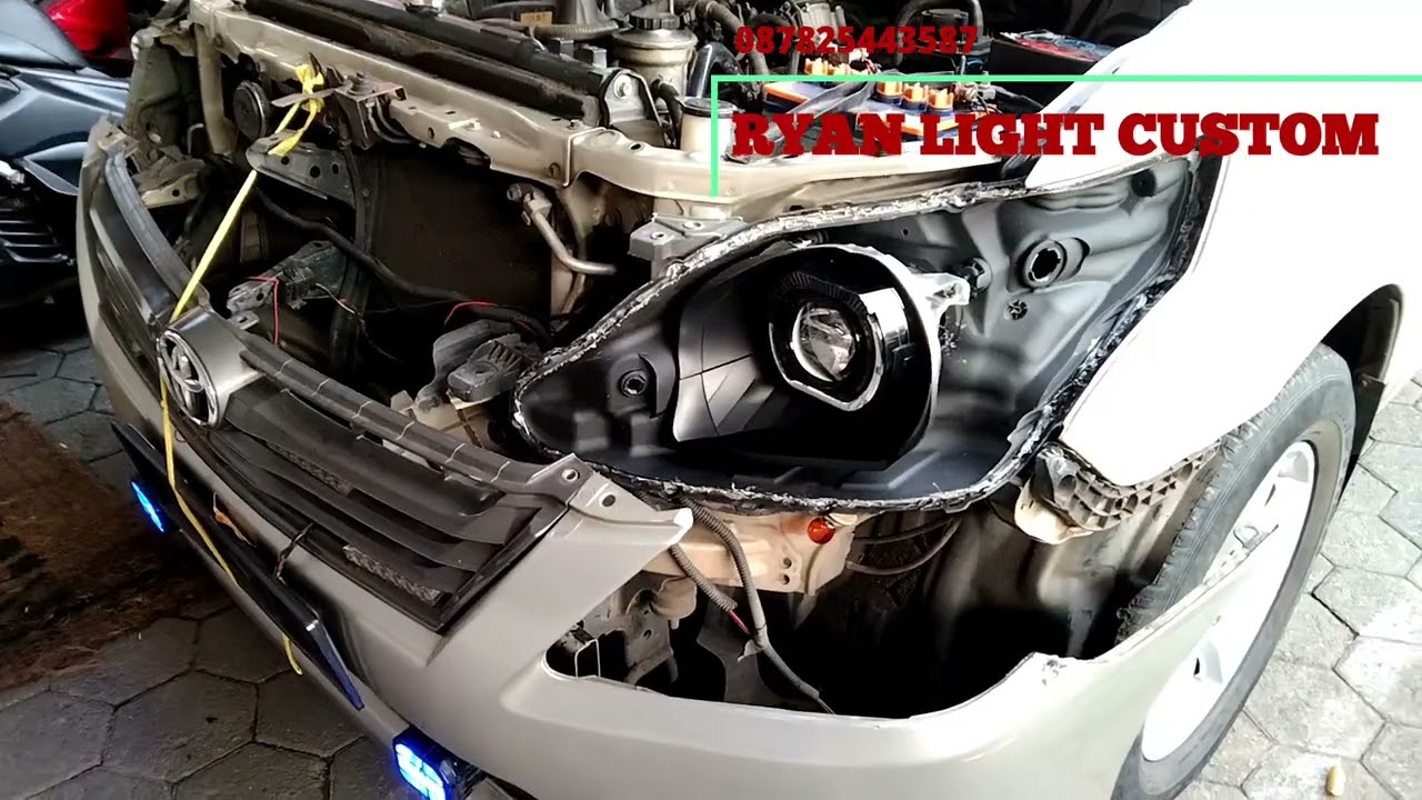 modifikasi headlamp innova