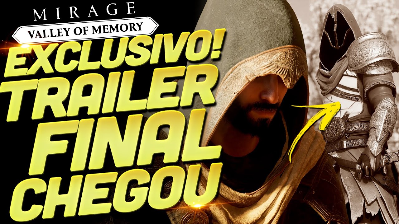 EXCLUSIVO!!! TRAILER DE LAN&Ccedil;AMENTO DE ASSASSIN'S CREED MIRAGE VALE DAS MEM&Oacute;RIAS EM PRIMEIRA M&Atilde;O!!!