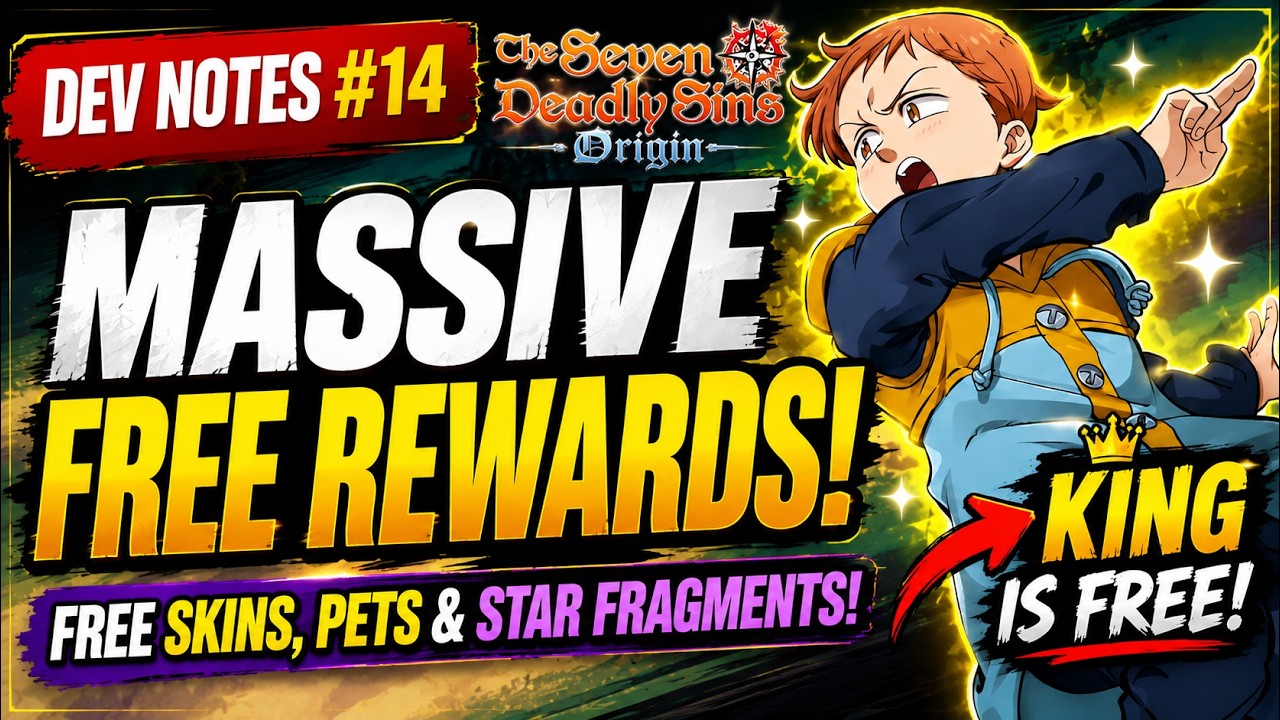 MASSIVE FREE REWARDS in 7DS Origin DEV NOTES #14! Free Skins & More