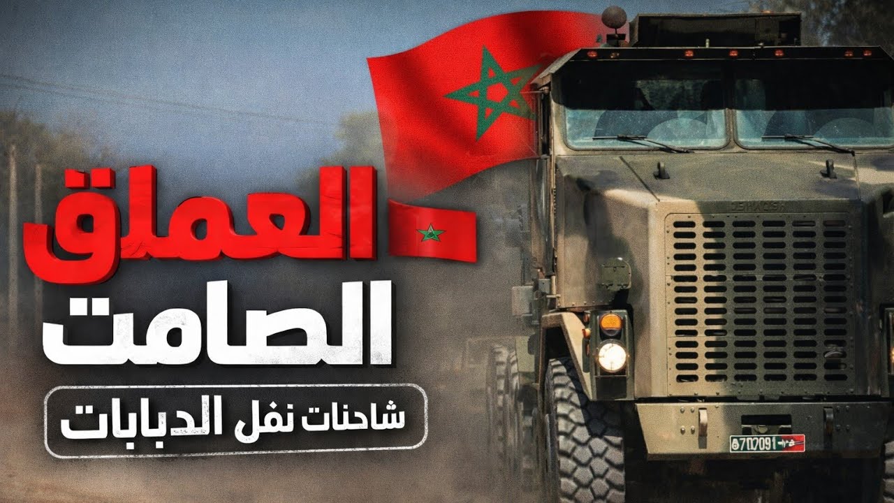 العملاق الصامت 🚛 شاحنات الجيش المغربي التي تنقل الأوزان الثقيلة 