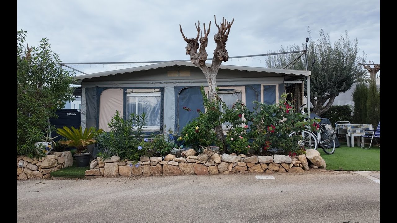 REDUCED!! Caravan with Spacious Awning For Sale On Camping Benisol Campsite In Benidorm For £24,000