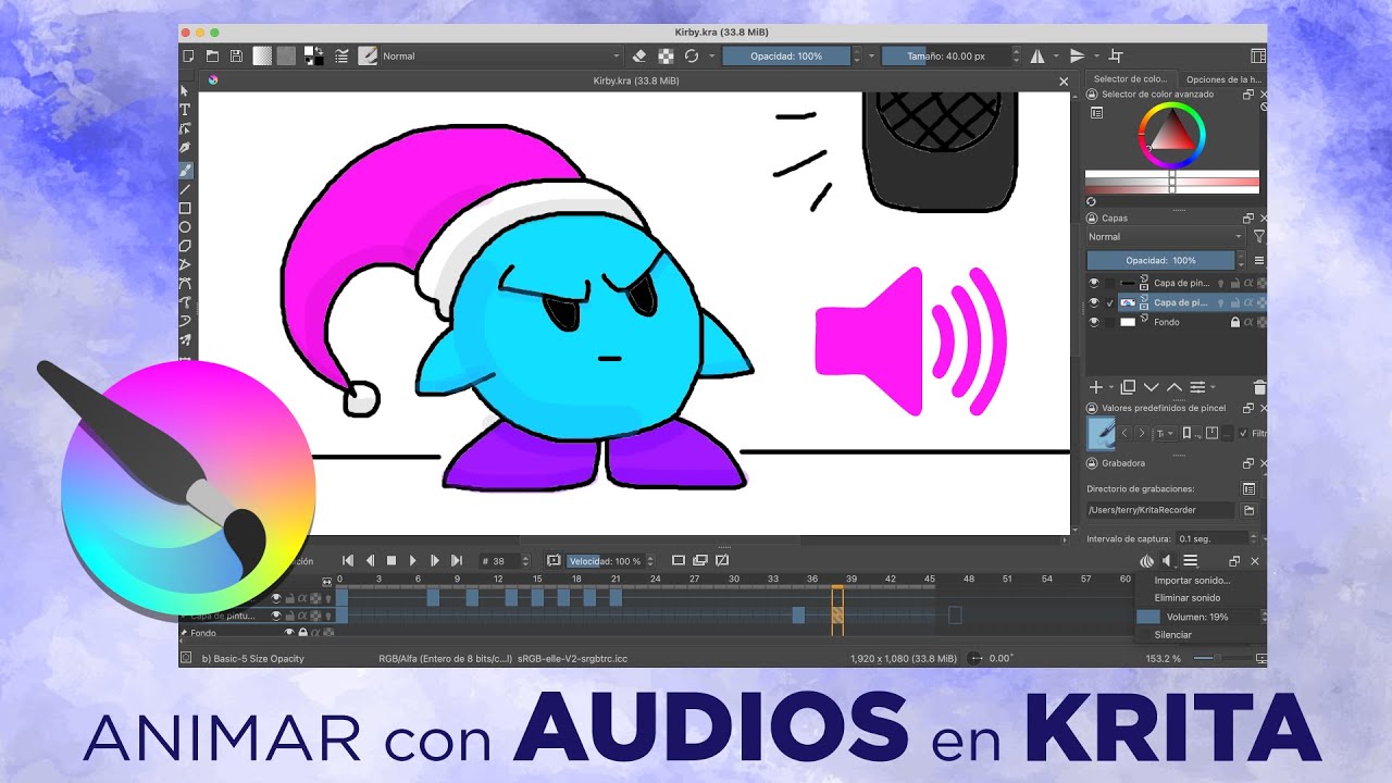 AUDIO en KRITA - Como animar con sonido y música