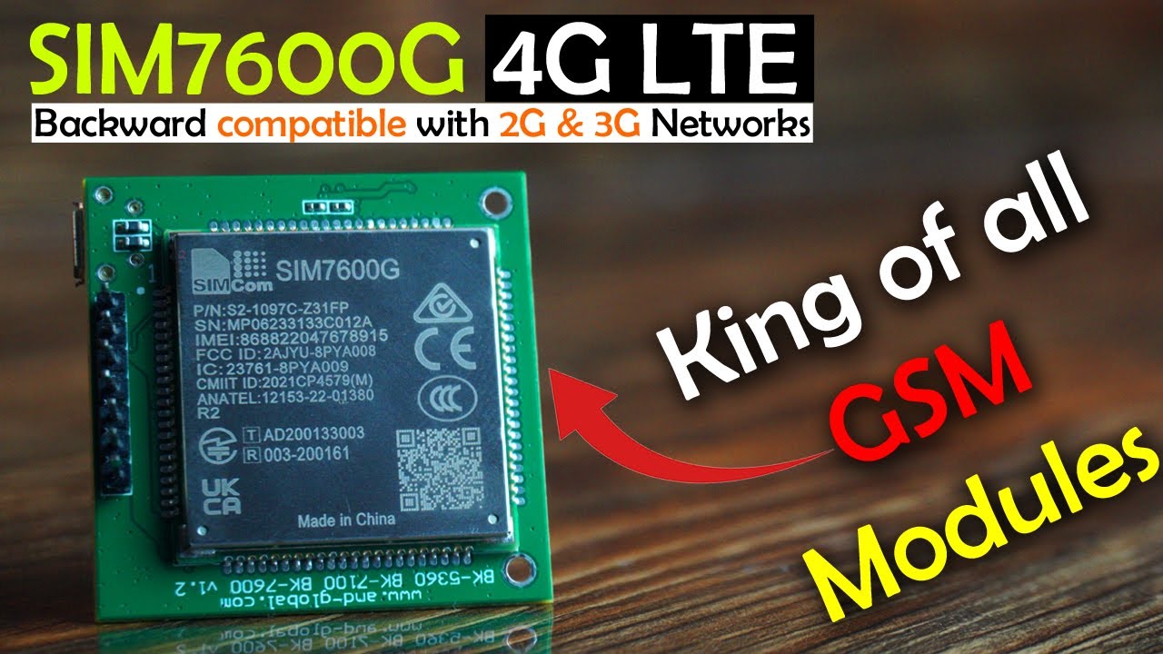 SIM7600G LTE GSM с ESP32, отправка и получение SMS, совместимый с сетями 4G, 3G и 2G