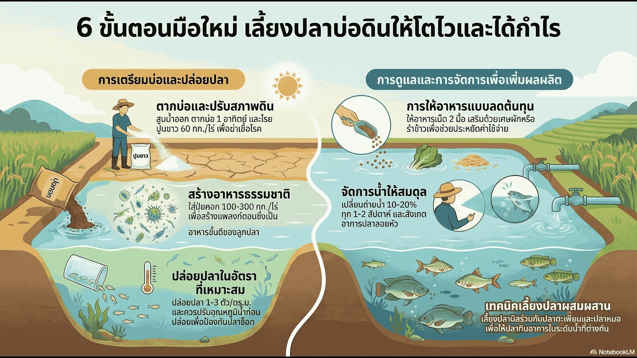 คู่มือเลี้ยงปลาในบ่อดิน.ให้โตไวกำไรงาม