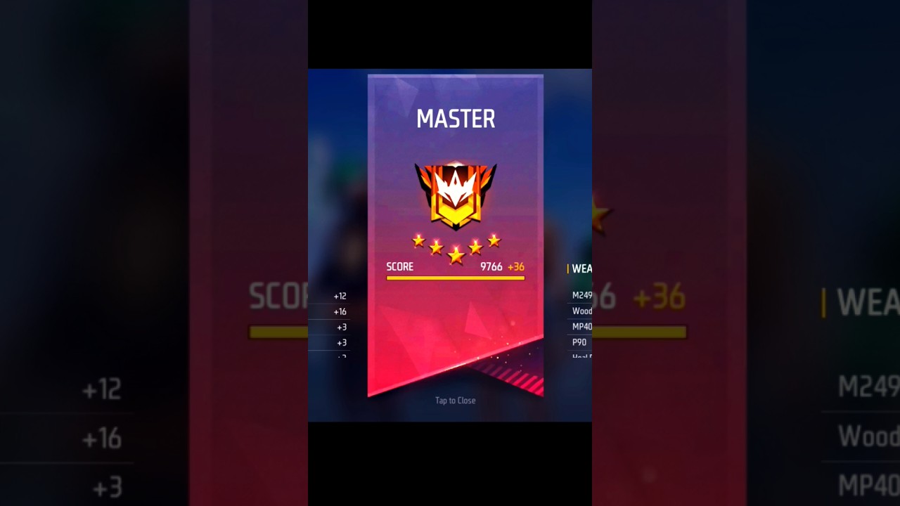 New Br Rank Master 5 Star 😎 #short #freefire #master5star #viral