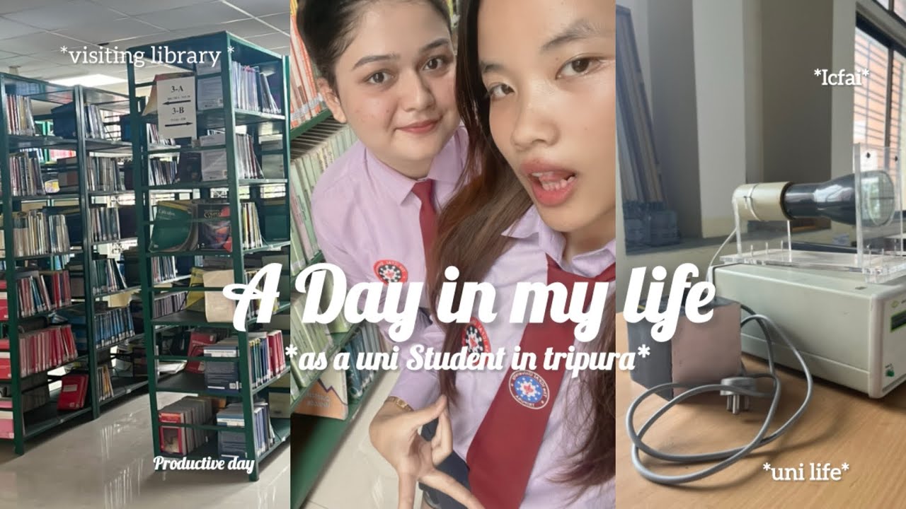 Day in my life O.°•*🎧🪐as a uni student in India |Tripura ICFAI university tripura| First vlog❤️‍🩹