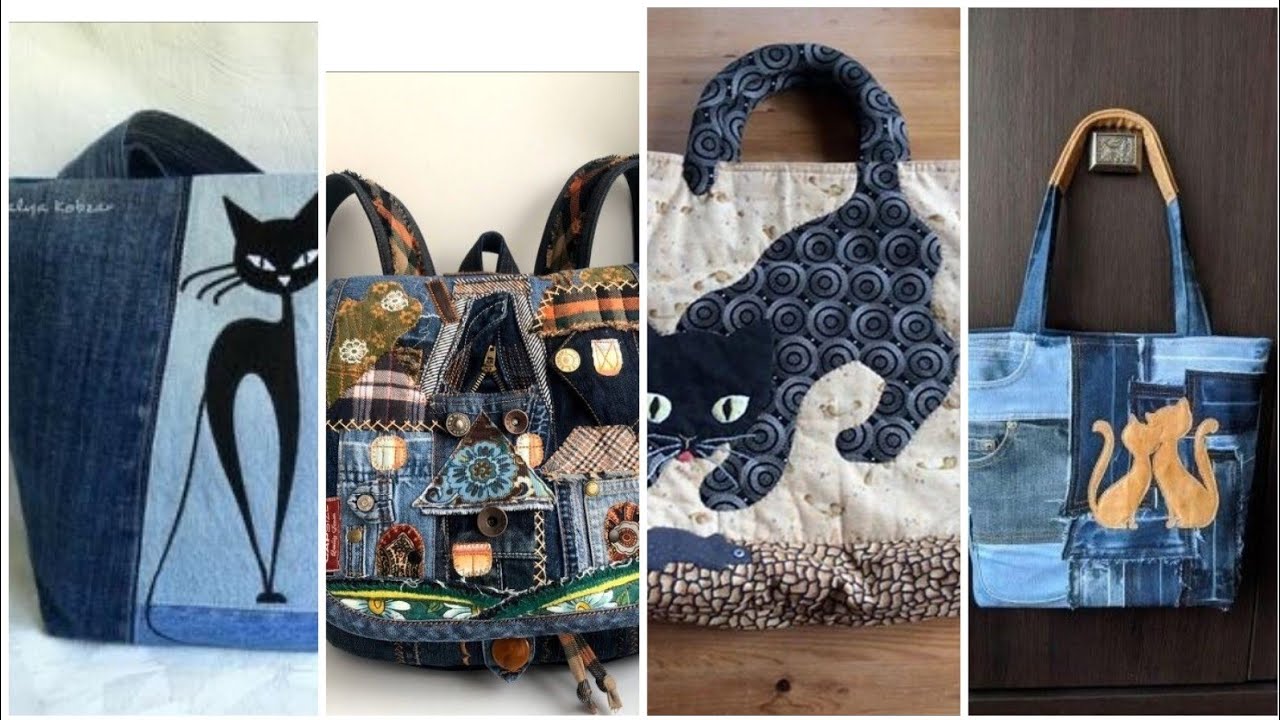 Most trendy and beautiful denim jeans bags/patch work IDEAS #denim #stylish #beautiful #bags