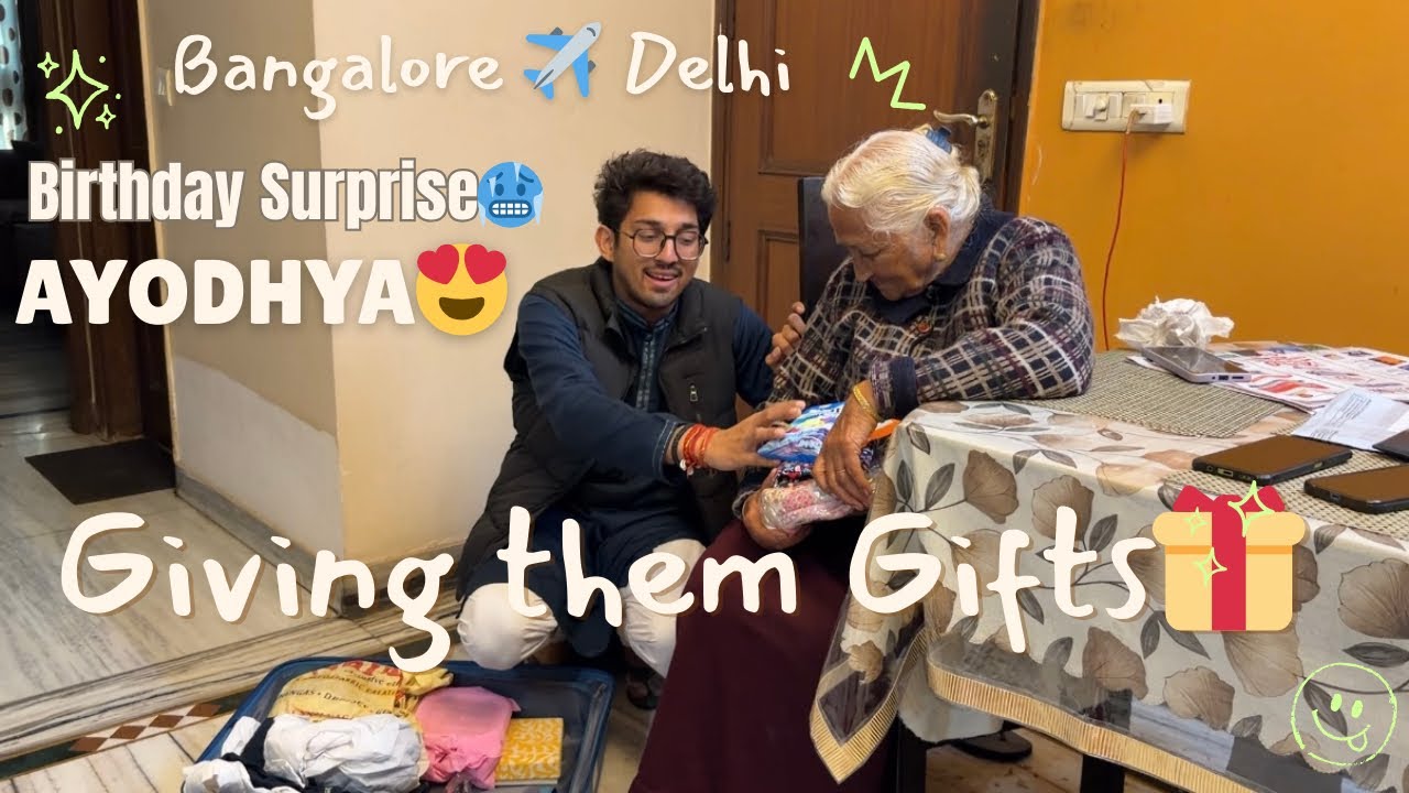 Giving gifts to my family from Bangalore😍Daadi’s birthday trip to Ayodhya begins🧿