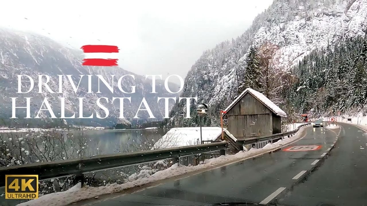 Driving to Hallstatt 🚘 Music Driving Tour Country Roads Austria in Winter (4K 60) #ExploreAustria