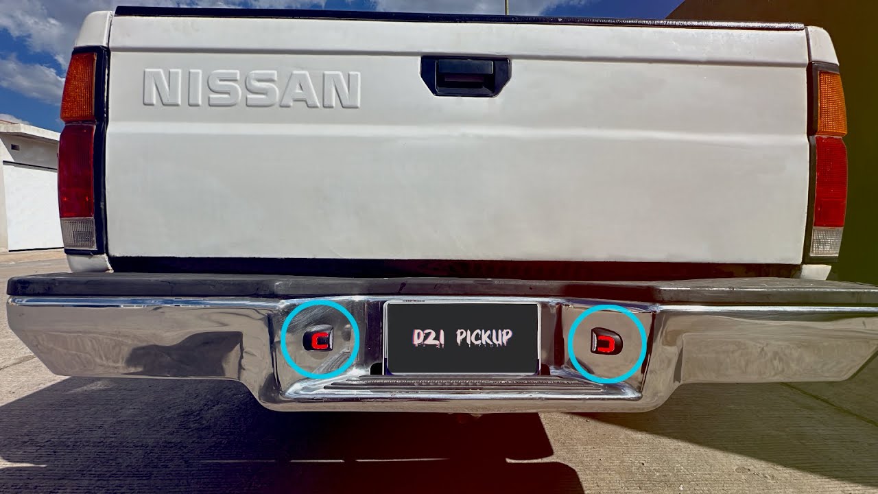 Luces LED de placa en defensa trasera de nissan D21