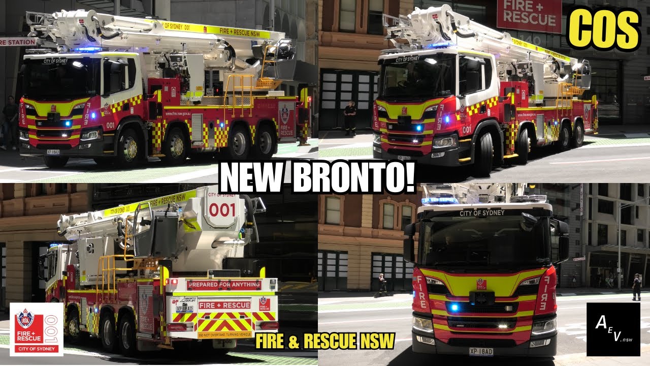 ⁴ᴷ  NEW 45m AERIAL FOR SYDNEYS CBD - FRNSW - Preview of new Ladder Platform 001 + Extras