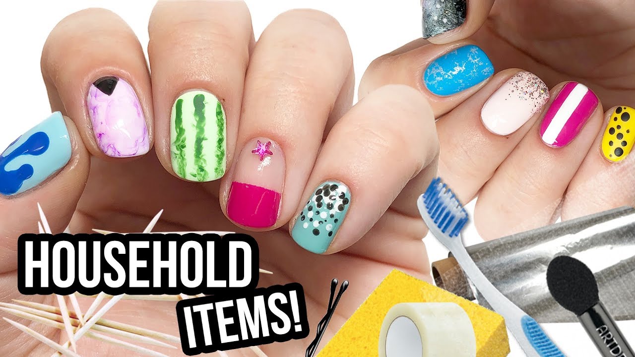 10 Nail Art Designs Using HOUSEHOLD ITEMS! | The Ultimate Guide #9