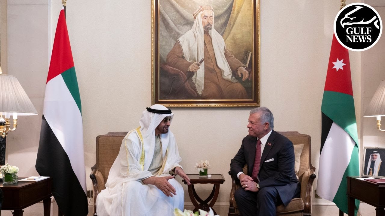 UAE President arrives in Amman, greeted by Jordan's King Abdullah II