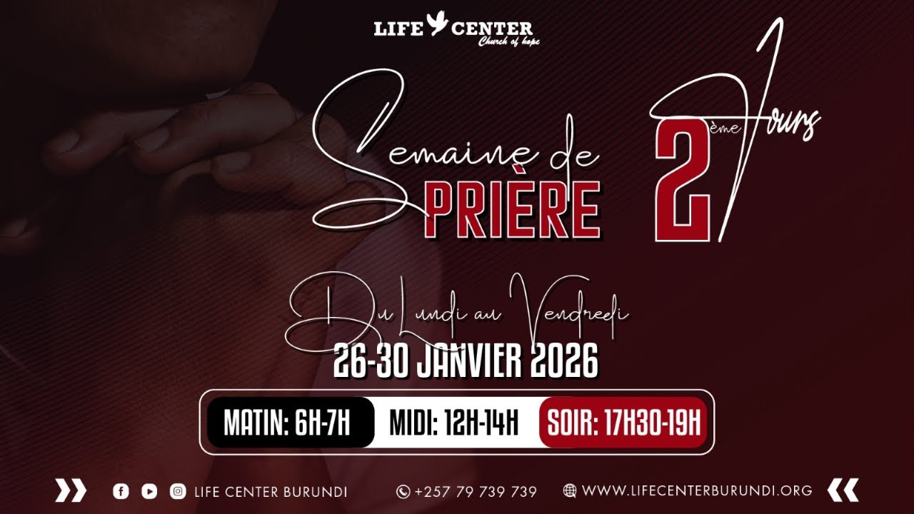 SEMAINE DE PRIÈRE | JOUR 2 — MARDI LE 27-01-2026