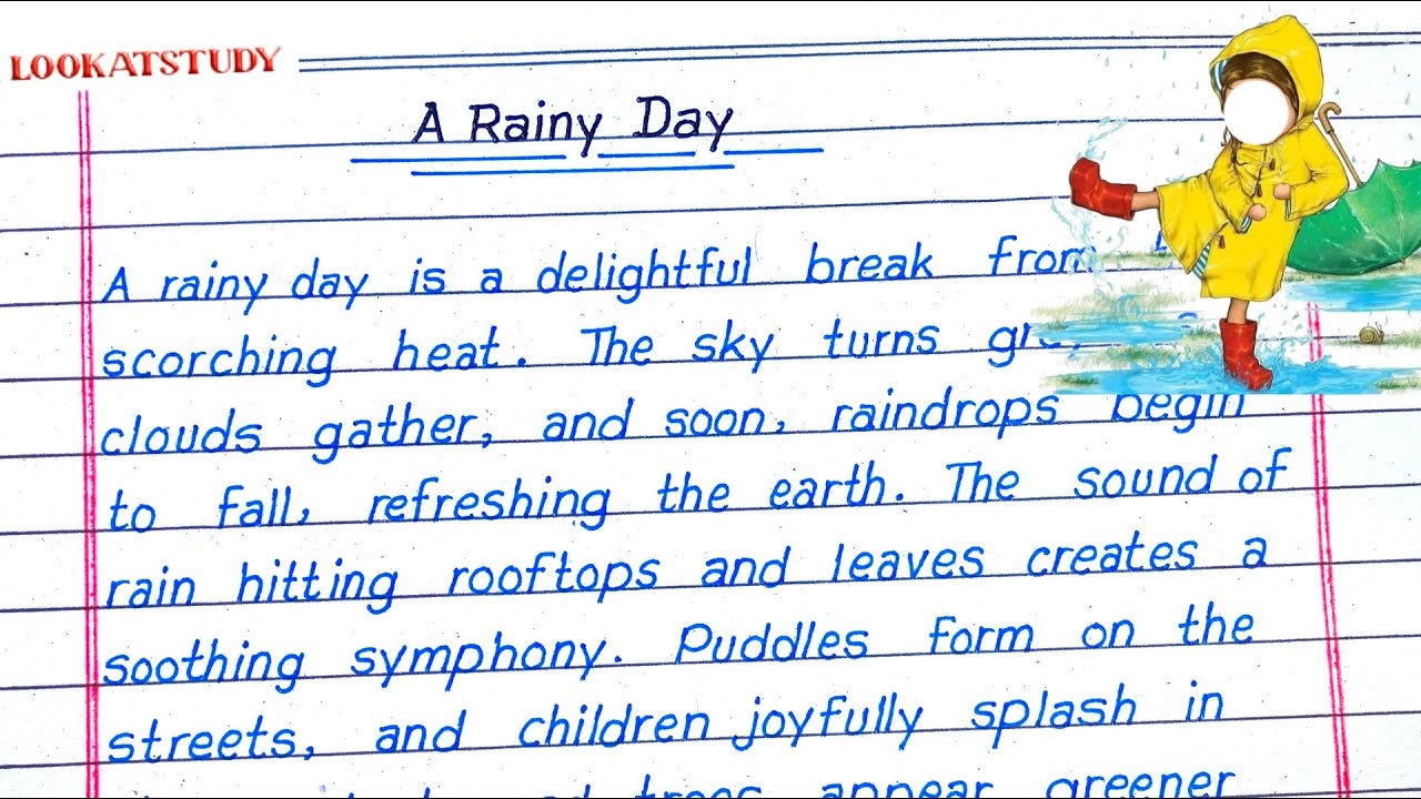 How To Writ Essay on A Rainy Day in English | rainy day essay