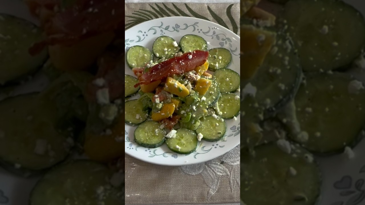 Bacon 🥓 vegetables salad 🥗 #shorts