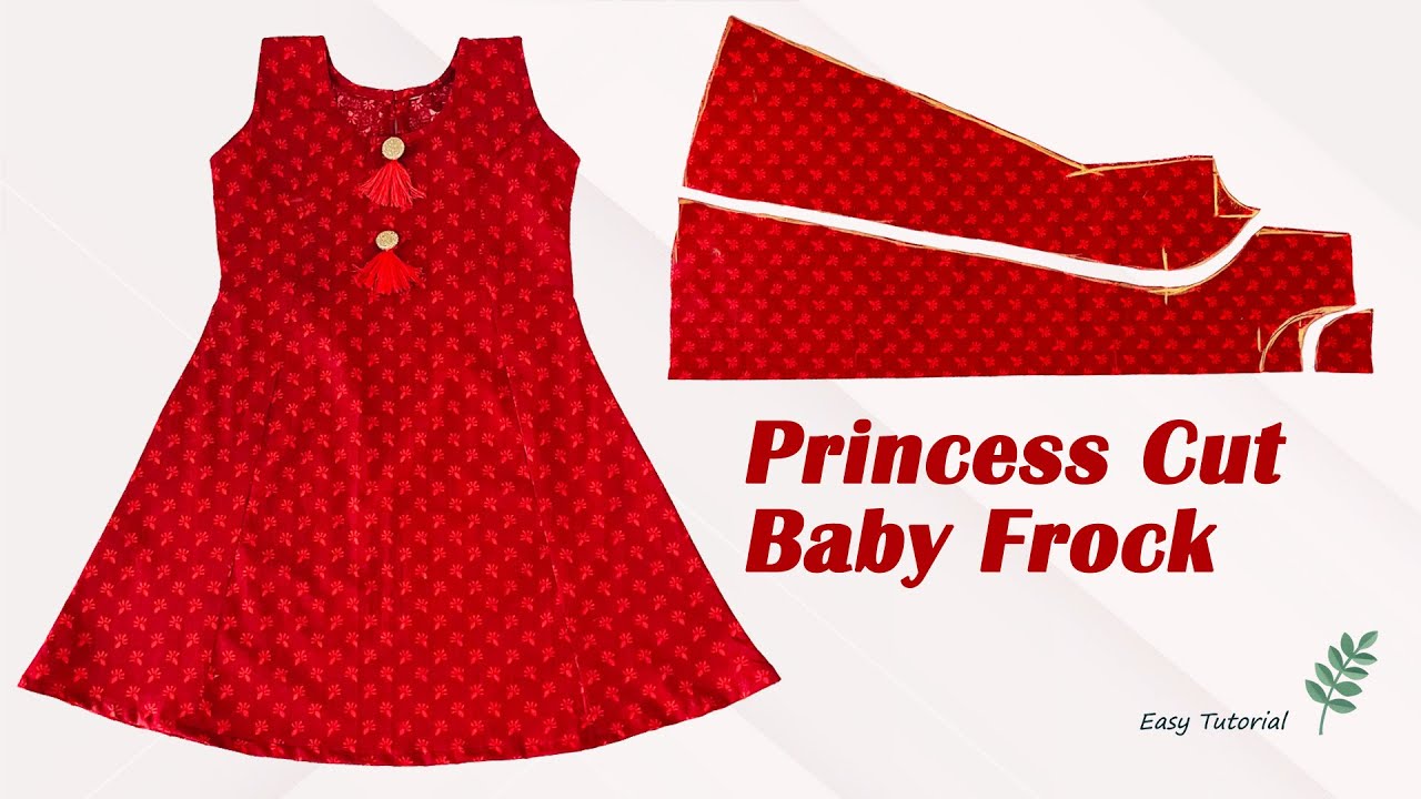 Princess Cut Baby Frock Cutting and Stitching, Party Wear Baby Frock Stitching