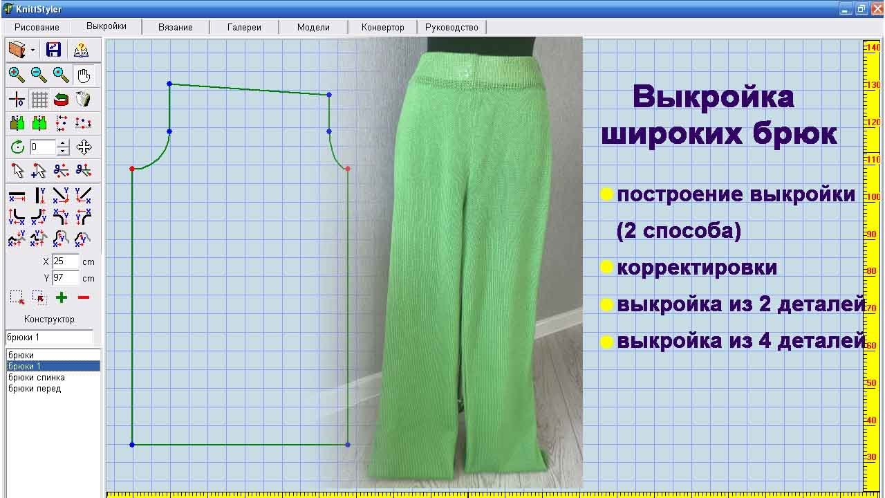Широкие брюки Строим выкройку