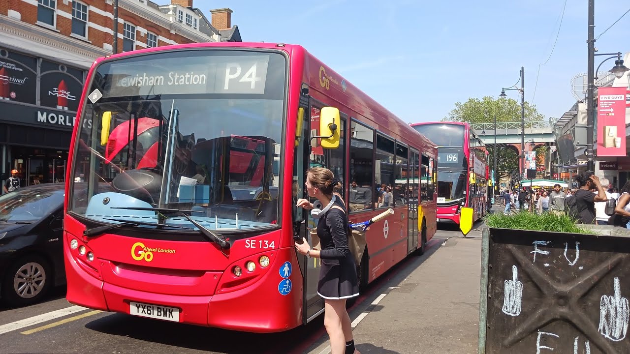 Full Ibus Visual London Route P4 Lewisham Station to Brixton Station (YX61 BWK) SE 134 GAL E200Euro5