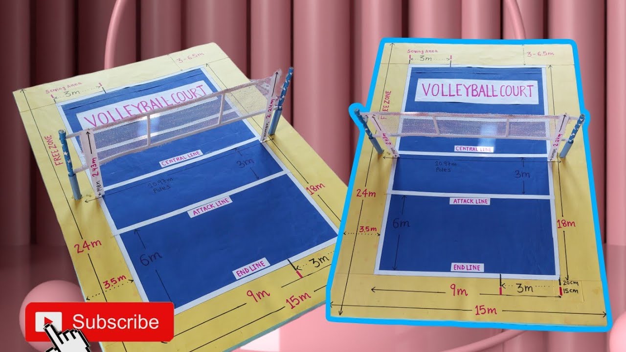 Volleyball Court Model | 3d model of Volleyball Court #schoolproject