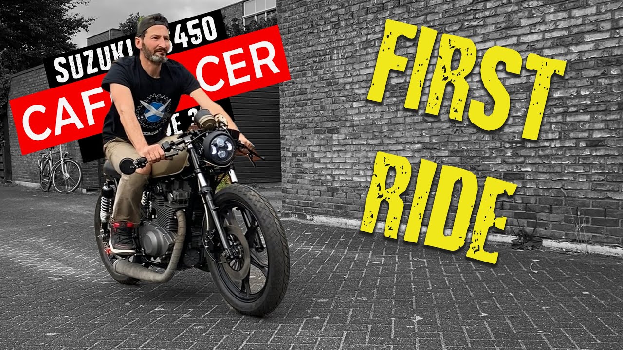 Caferacer  Suzuki GS450   First Ride!