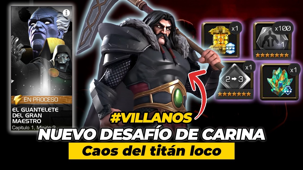 Guía 100% Nuevo desafío de Carina - Caos del titán loco EL CALVARIO - #VILLANOS