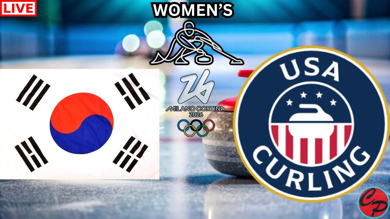KOREA vs USA WINTER OLYMPICS CURLING WOMEN'S ROUND ROBIN GAME 1 LIVE GAME CAST & CHAT