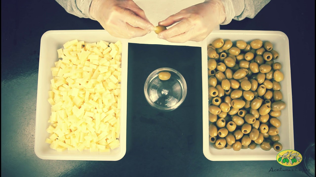 Aceitunas Rellenas de Queso - Como lo hacemos en Aceitunas López