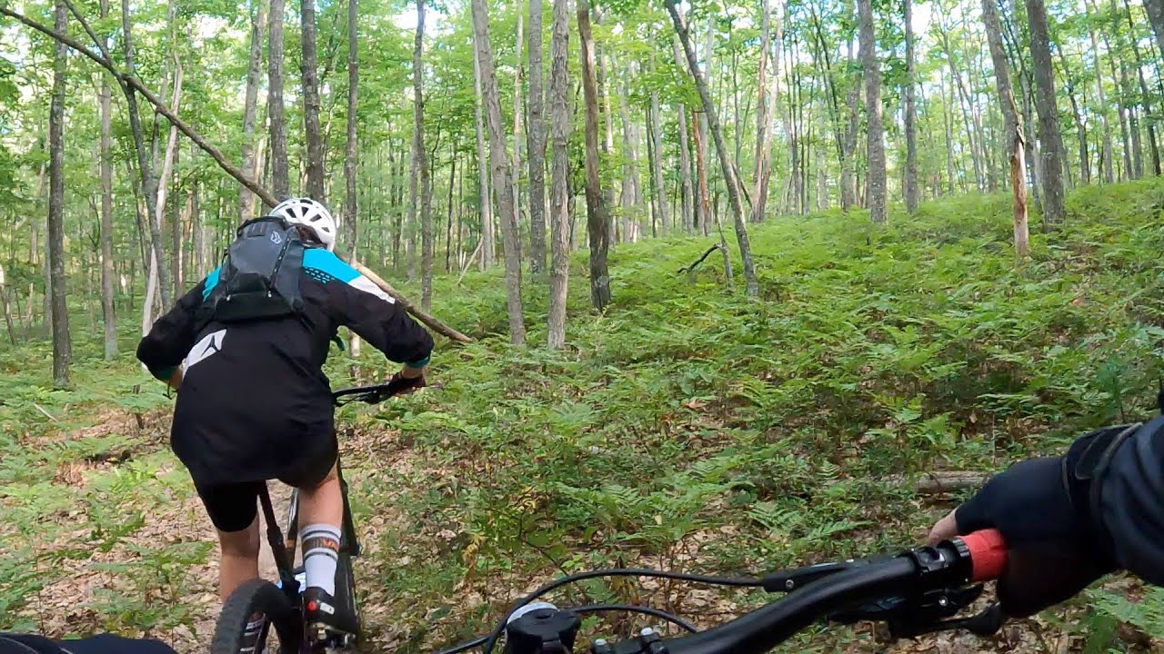 Mountain Bike Ride with Bodie at Hanson Hills in Grayling Michigan