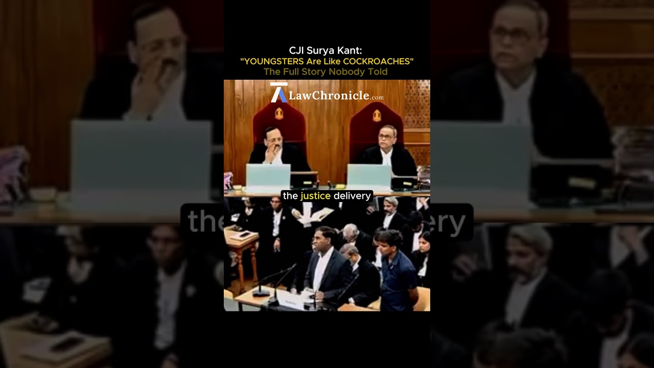 CJI Surya Kant calls YOUNGSTERS &ldquo;COCKROACHES&rdquo; | Full Story #cockroachjantaparty #proudcockroach #cji