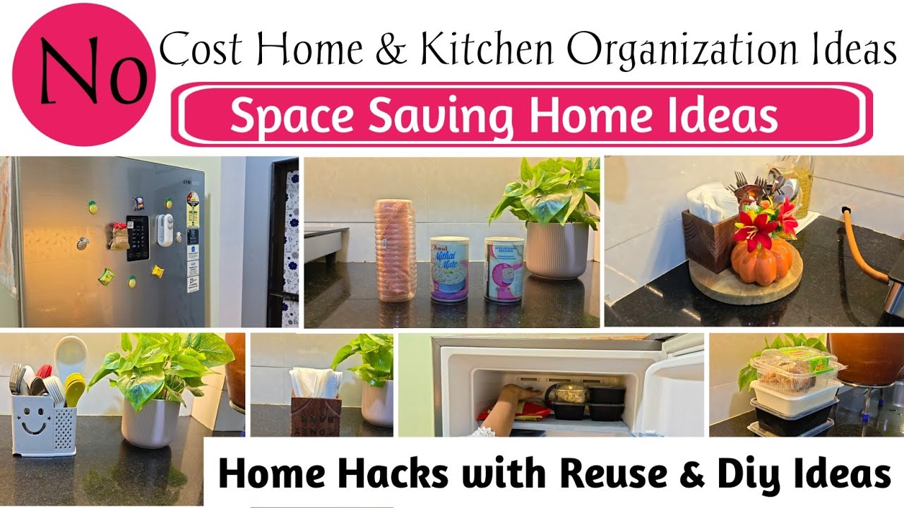 No Cost Home & Kitchen Organization Ideas |Space Saving Home & Kitchen Ideas | Reuse & Diy Ideas 