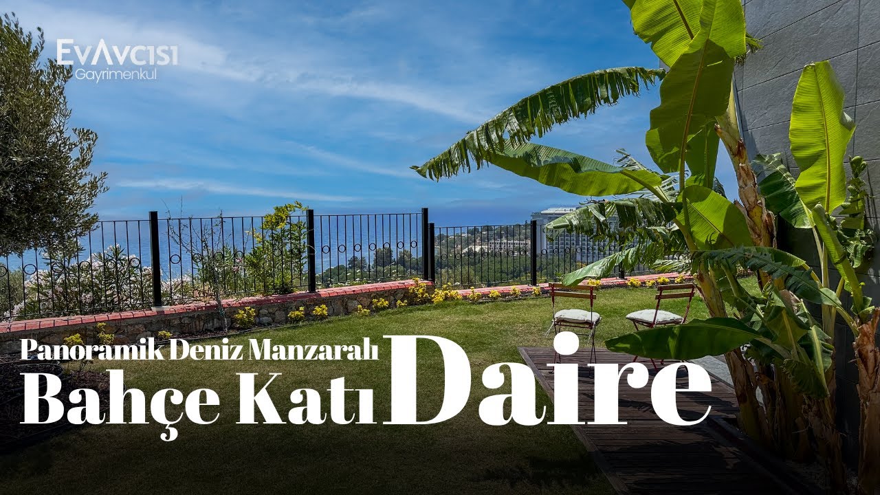 Kuşadası'nda Panoramik Deniz Manzaralı Bahçe Katı Satılık Lüks Daire I Kuşadası Satılık Daire